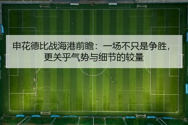 申花德比战海港前瞻：一场不只是争胜，更关乎气势与细节的较量